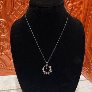 JTV Silver Necklace with Purple Accent